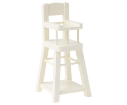 Maileg Białe krzesełko do karmienia - Akcesoria dla lalek - High chair, Micro - White