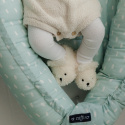 Zaffiro Kokon niemowlęcy kojec gniazdko - mint dots
