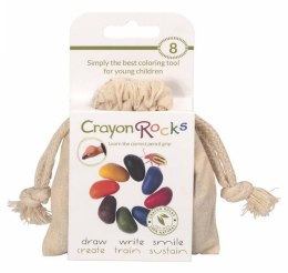 Crayon Rocks Kredki 8szt w bawełnianym woreczku - 8 kolorów