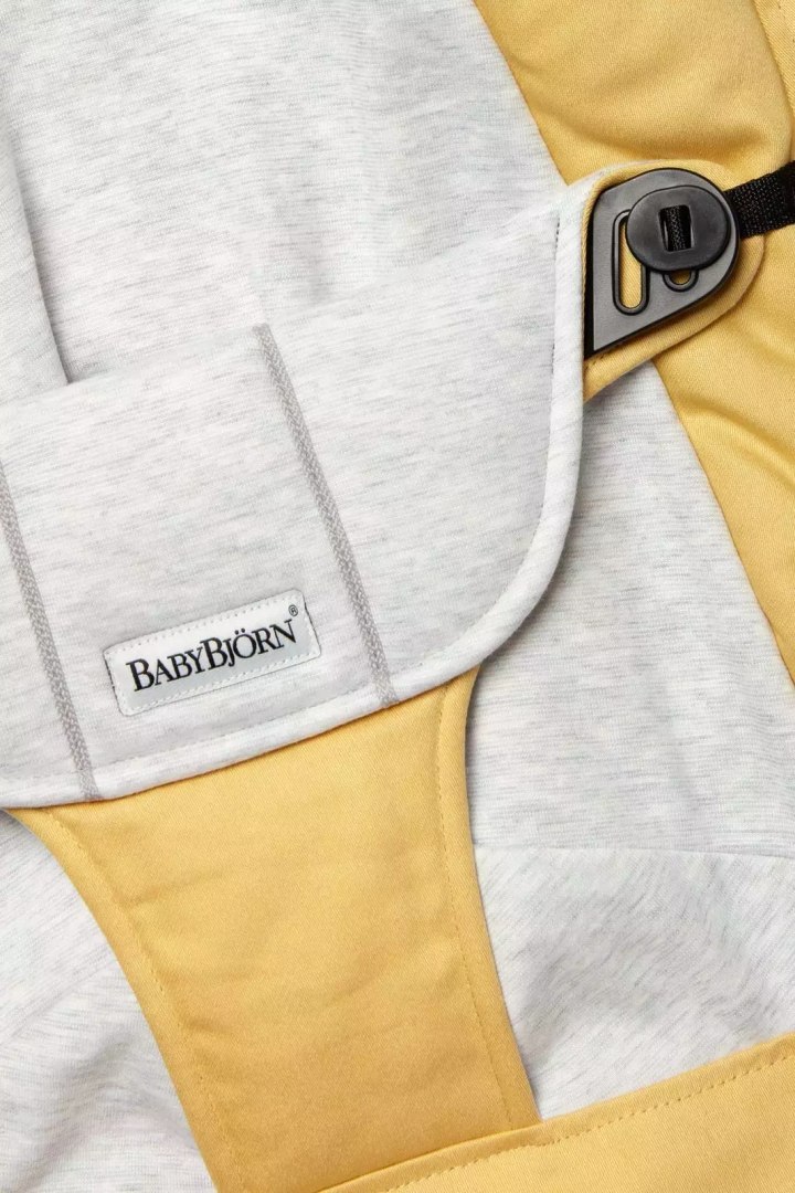 BABYBJORN - poszycie do leżaczka Balance Soft, Yellow/Grey, Cotton/Jersey