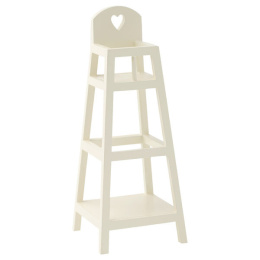 Maileg Białe krzesełko do karmienia - Akcesoria dla lalek - High chair, MY - White