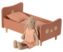 Maileg Drewniane Łóżeczko z pościelą - Akcesoria dla lalek - Wooden bed, Mini - Rose