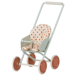 Maileg Wózek spacerówka dla lalek - Mikro Stroller - Sky blue