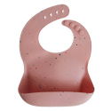 Mushie Śliniak Silikonowy Powder Pink Confetti