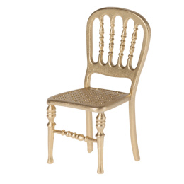 Maileg Złote krzesło 1szt - Akcesoria dla lalek