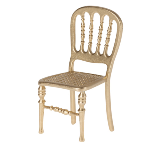 Maileg Złote krzesło 1szt - Akcesoria dla lalek