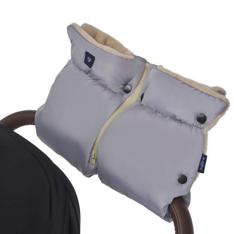 ZAFFIRO Dwuczęściowe Mufki 2w1 do wózka WEŁNA premium - GRAPHITE Cozy