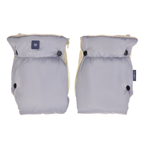 ZAFFIRO Dwuczęściowe Mufki 2w1 do wózka WEŁNA premium - GRAPHITE Cozy