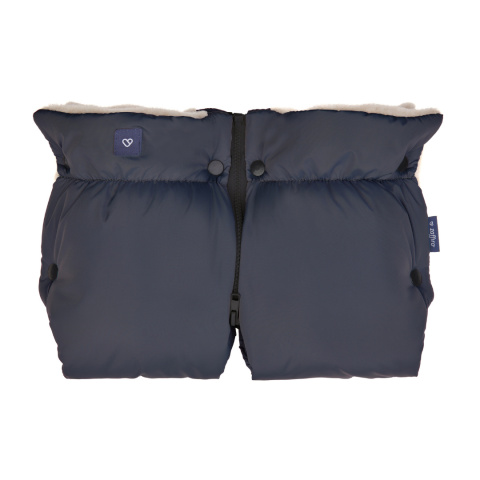 ZAFFIRO Dwuczęściowe Mufki 2w1 do wózka WEŁNA premium - GRAPHITE Cozy