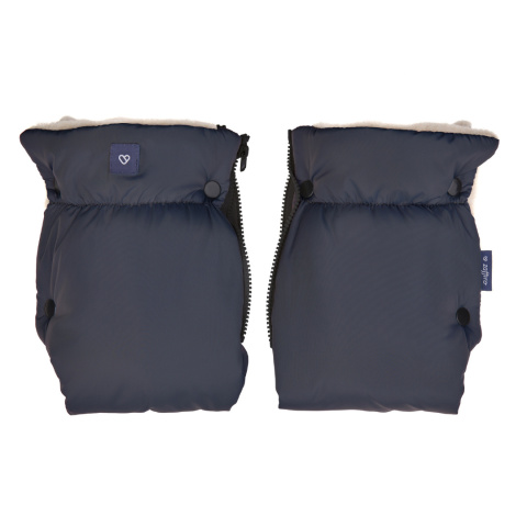ZAFFIRO Dwuczęściowe Mufki 2w1 do wózka WEŁNA premium - GRAPHITE Cozy
