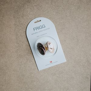 FRIGG Smoczki 6-18m Daisy Kauczuk 2-Pack Biscuit/Cream- Rozmiar 2