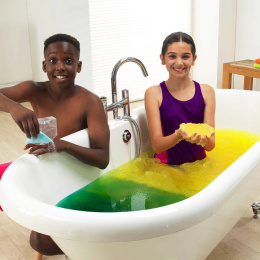 Zimpli Kids Magiczny proszek do kąpieli, Gelli Baff Colour Change, kosmiczny żółty, 3+