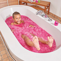 Zimpli Kids Magiczny proszek do kąpieli, Gelli Baff, różowy i pomarańczowy 4 użycia, 3+