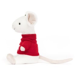Jellycat Merry Świąteczna myszka w sweterku 18x9cm