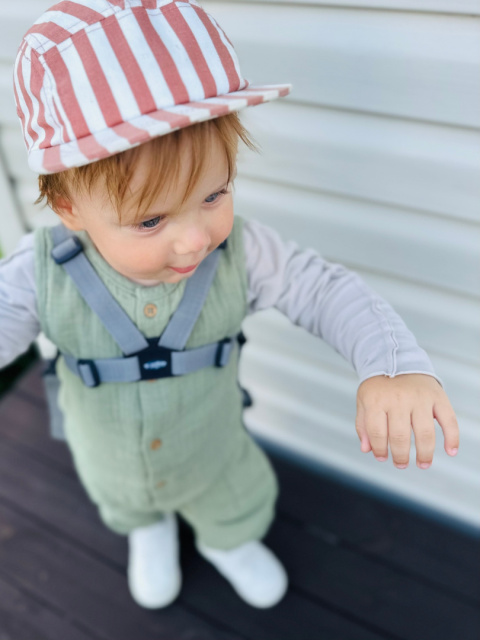 Zaffiro Szelki do wózka i nauki chodzenia - grafitowe