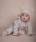 HUTTELiHUT Kombinezon wełna merino uszy | Savannah Melange