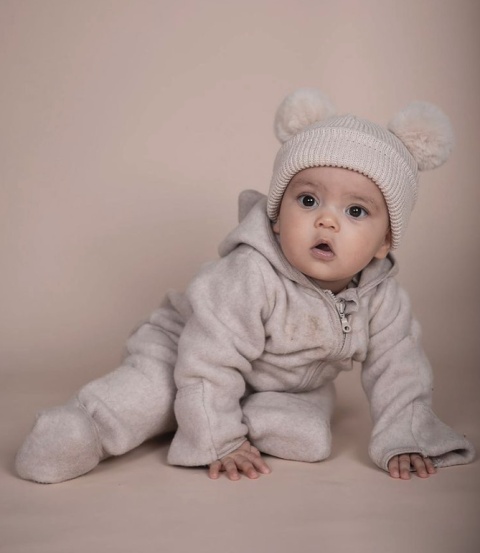 HUTTELiHUT Kombinezon wełna merino uszy | Savannah Melange