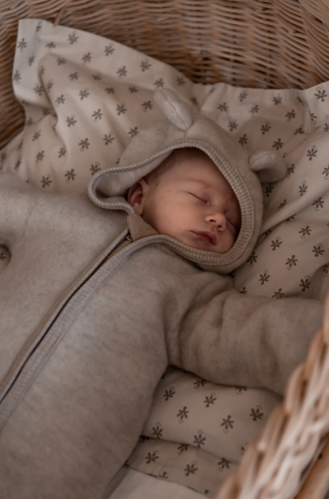 HUTTELiHUT Kombinezon wełna merino uszy | Savannah Melange