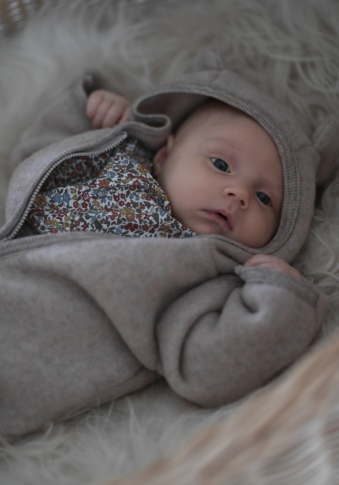 HUTTELiHUT Kombinezon wełna merino uszy | Savannah Melange