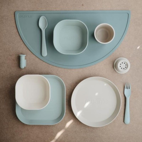 Mushie Podkładka silikonowa na stół Cambridge Blue