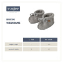 Zaffiro Buciki dziecięce Wełna premium M (6-12m) Grey