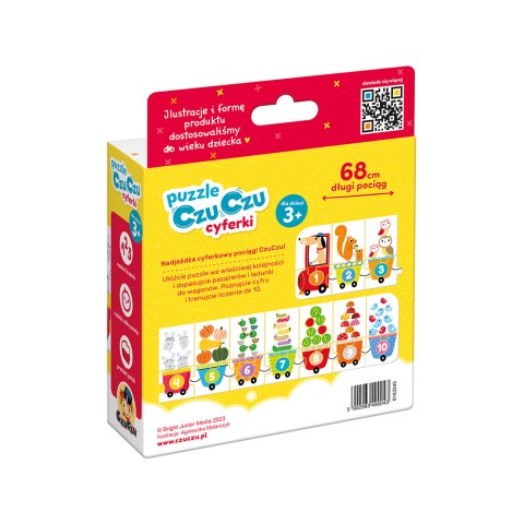CzuCzu Puzzle cyferki - POCIĄG wiek 3+