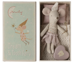 Maileg Myszka Zębowa Wróżka w pudełku - Tooth fairy mouse, Little sister in matchbox