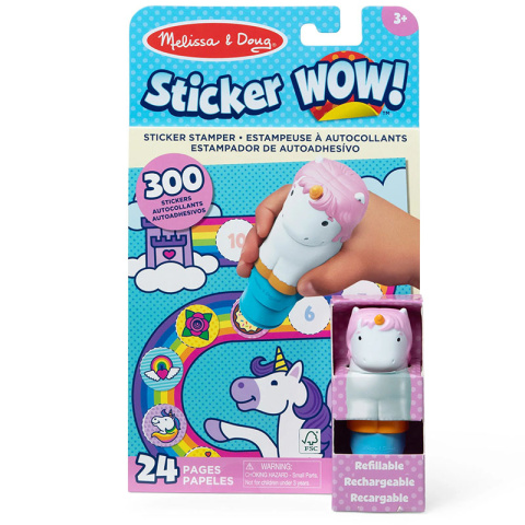 Melissa & Doug Książeczka z naklejkami i stempel Sticker Wow Jednorożec 32013