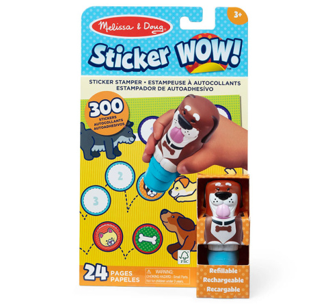 Melissa & Doug Książeczka z naklejkami i stempel Sticker Wow Pies 50324