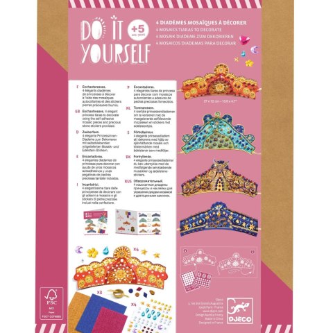 DJECO Zrób to sam - mozaiki TIARY CZARODZIEJKI DJ07909