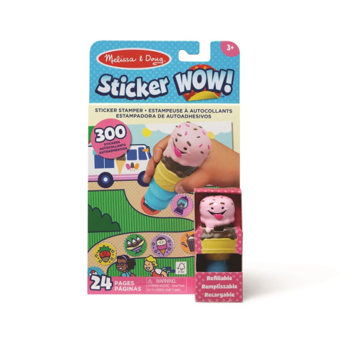 Melissa & Doug Książeczka z naklejkami i stempel Sticker Wow Lody