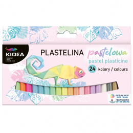Plastelina 24 kolory pastelowe | KIDEA