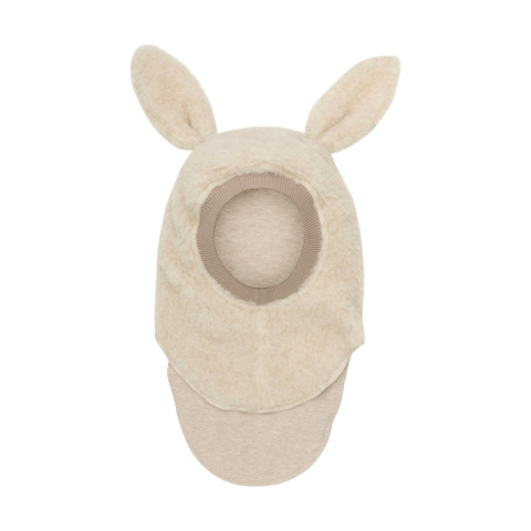 HUTTELiHUT Czapka Kominiarka wełna baranek Bunny | Cement