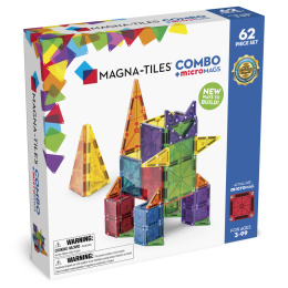 MAGNA-TILES® Klocki Magnetyczne COMBO microMAGS 62 el.