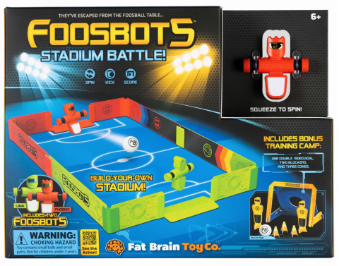 Fat Brain Toys Stadion Piłkarski Piłkarzyki Foosbots 2szt + piłka