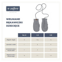 Zaffiro Rękawiczki dziecięce wełna premium 5m-2l Beige