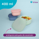 b.box Silikonowy pojemnik z pokrywką do lunchboxa – duży 400 ml na zimne jedzenie Ocean