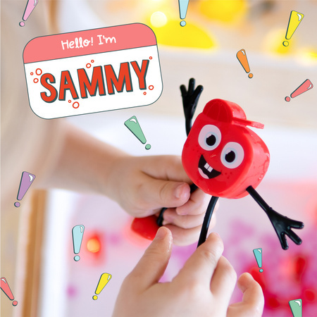 Glo Pals Postać do kąpieli Sammy - zestaw z dwiema kostkami sensorycznymi świecącymi w wodzie