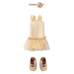 Maileg Kostium baletowy i spódnica kremowe | rozmiar 2