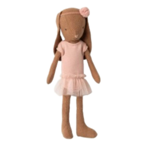 Maileg Króliczek Czekoladowy brąz - Kostium baletowy i spódnica w kolorze różowym | rozmiar 1