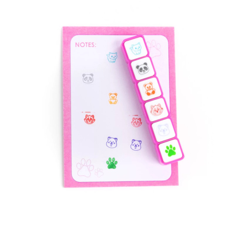 KIdea Kompaktowe stemple Słodziaki 6 kolorów