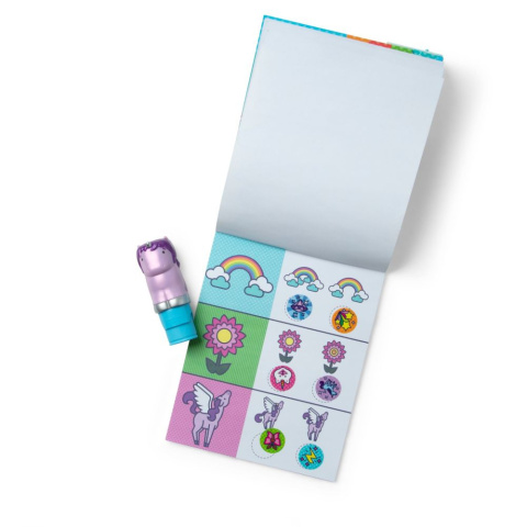 Melissa & Doug Książeczka z naklejkami i stempel Sticker WOW! Fioletowy jednorożec
