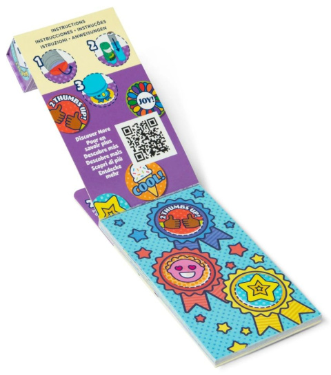 Melissa & Doug MINI Książeczka STICKER WOW z naklejkami zapasowymi 200szt | fioletowy
