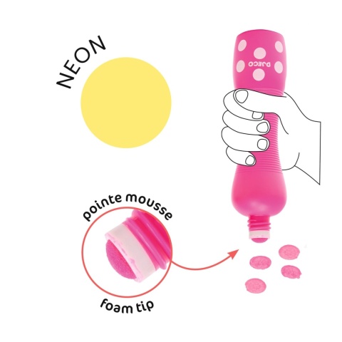 DJECO Markery stempelkowe 4 kolory | NEONOWE