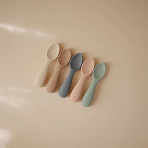 Mushie Łyżeczki Startowe – 2-pack|Blush/Shifiting Sand