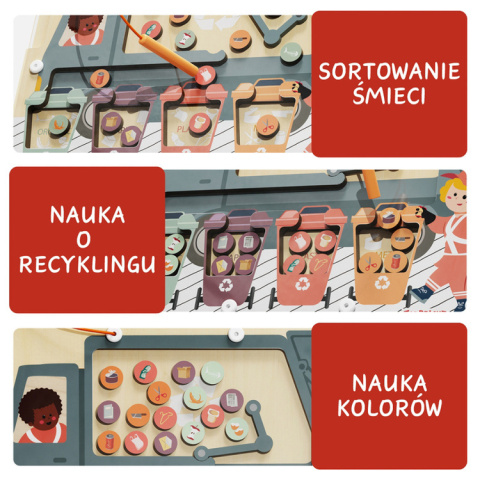 Topbright Układanka magnetyczna | Segregowanie śmieci