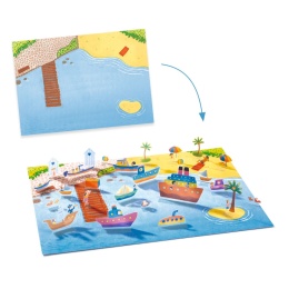 Djeco Naklejki wielokrotnego użytku 3D POJAZDY