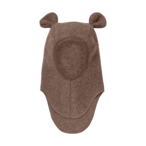 HUTTELiHUT Czapka Kominiarka Wełna Merino TEDDY | Brown Melange