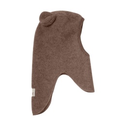 HUTTELiHUT Czapka Kominiarka Wełna Merino TEDDY | Brown Melange