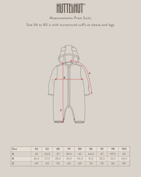 Huttelihut Kombinezon z wełny merino z uszkami - Mahogany Rose